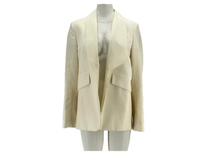 Zadig & Voltaire Ecru Blazer in Mixed Wool Beige