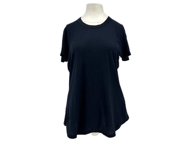 Autre Marque Camiseta preta de manga curta James Perse de algodão Preto