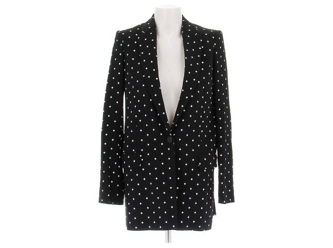 Blazer nero Givenchy con croci bianche