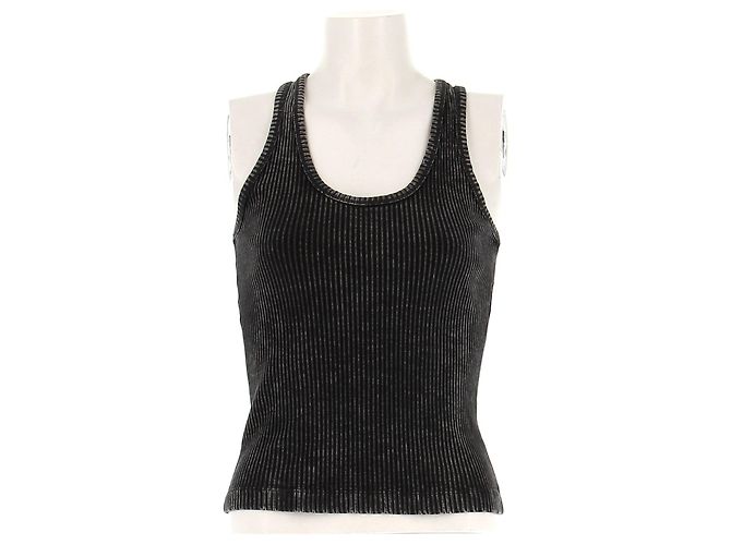 Ganni Camiseta cinza desbotada