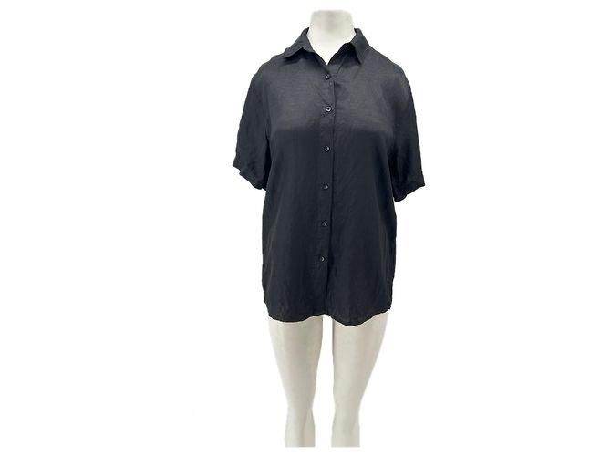 Anine Bing Camicia nera senza maniche Nero
