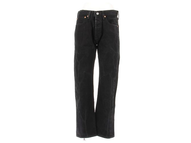 Levi's 501 Jeans schwarz Baumwolle Größe 31