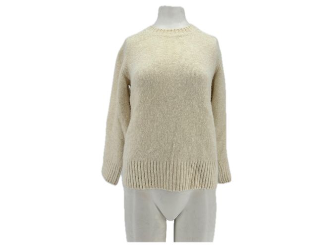 Soeur Wollmischpullover in Creme Größe 38 Beige