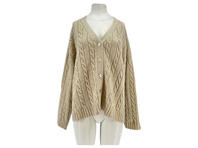Autre Marque Cardigan intrecciato beige