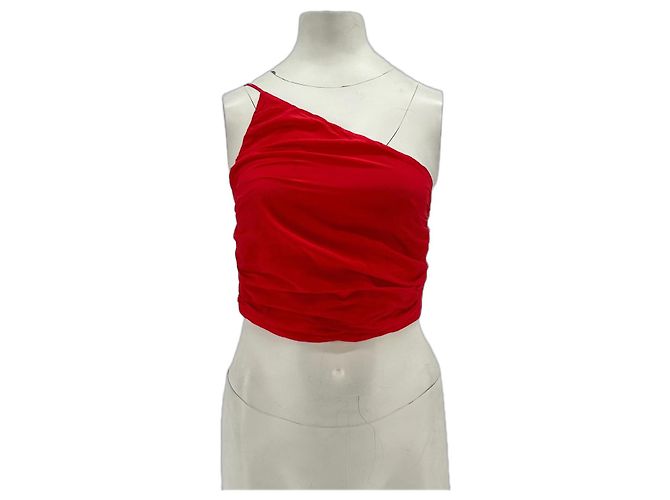 Autre Marque Top asimétrico rojo Roja