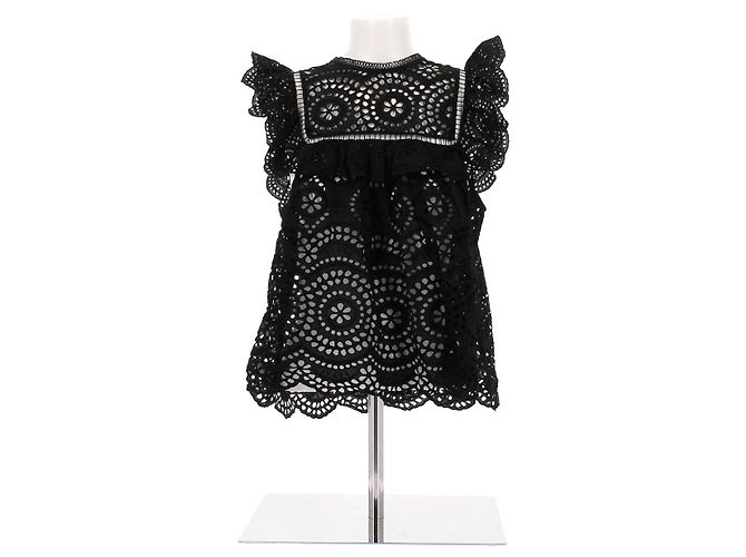 Zimmermann Blusa nera in pizzo Nero
