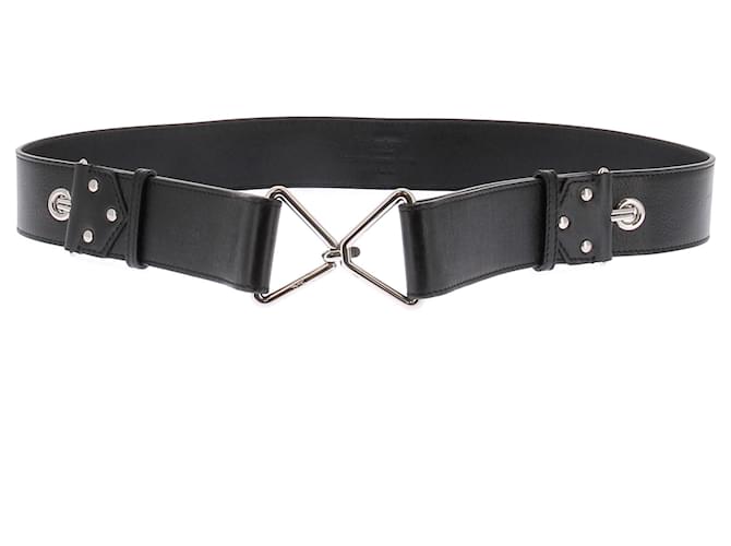 Yves Saint Laurent Ceinture en cuir noire 