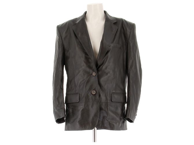 Magda Butrym Lederblazer Schwarz