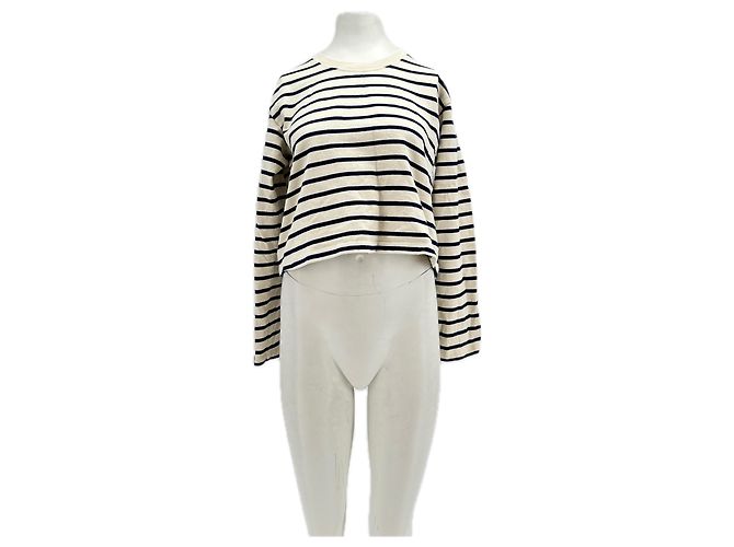 T-shirt a righe a maniche lunghe SéZane Blu Navy e Bianco