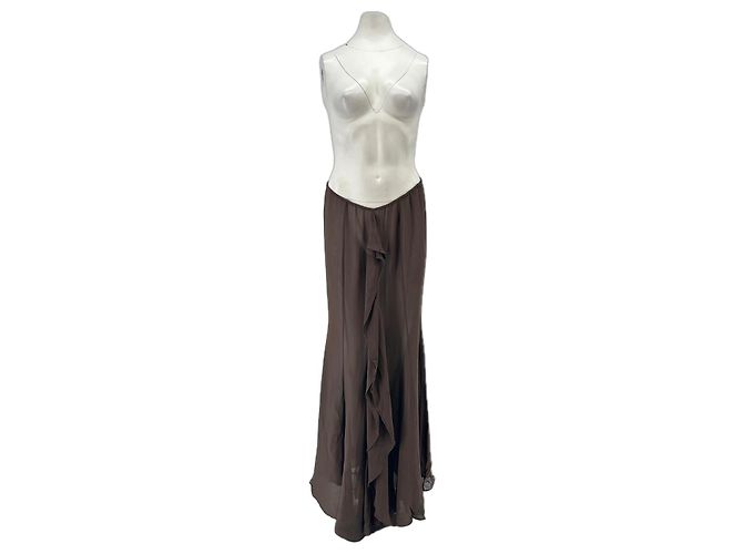 Autre Marque Saia marrom de viscose MANGO X SUPRIYA LELE