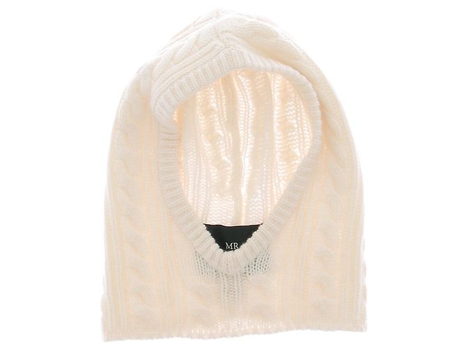 Autre Marque Cagoule in lana bianca Bianco