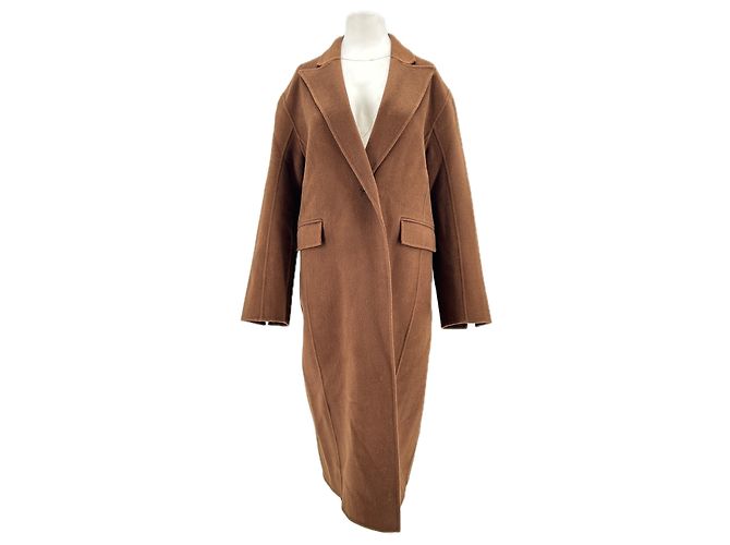 Autre Marque NOUR HAMMOUR Brown Wool Coat