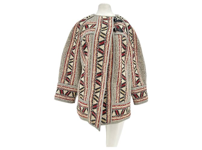 Isabel Marant Grey Patterned Wool Jacket