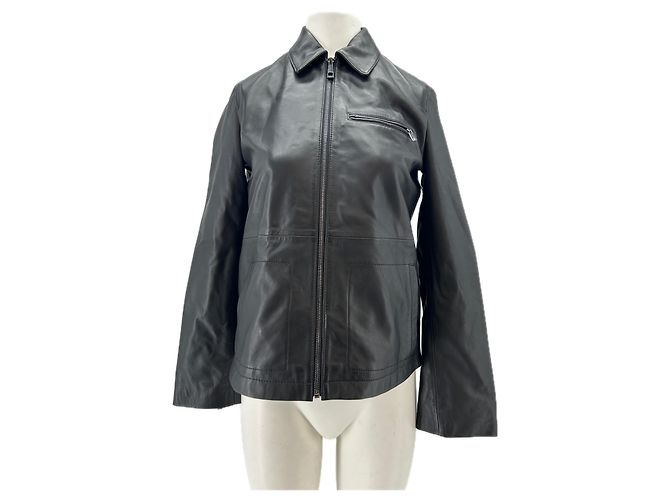 Whistles Schwarze Lederjacke