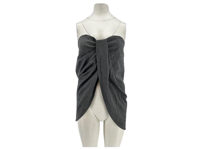 Autre Marque Top bustier de lã "Flo" Cinza