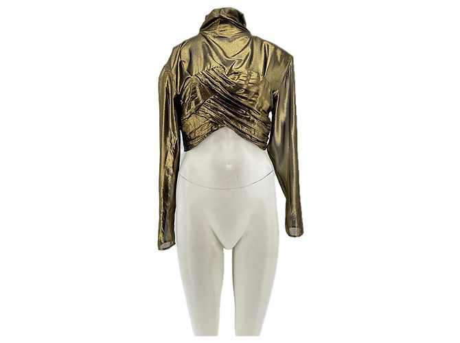 Autre Marque Goldenes Polyester Top