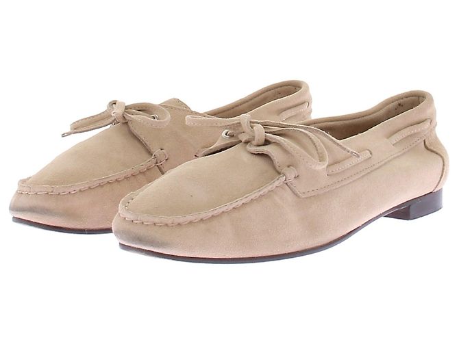 Autre Marque Beige Wildleder Bootsschuhe