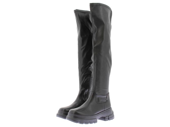 Tommy Hilfiger Botas altas de cuero negro