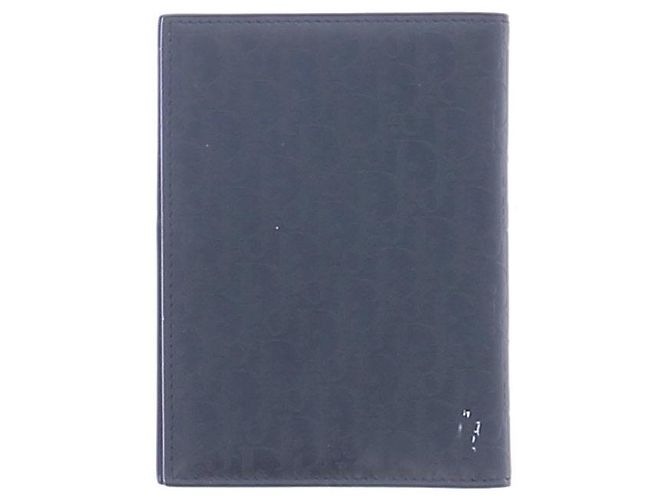 Dior Portefeuille marine monogramme Navy blue
