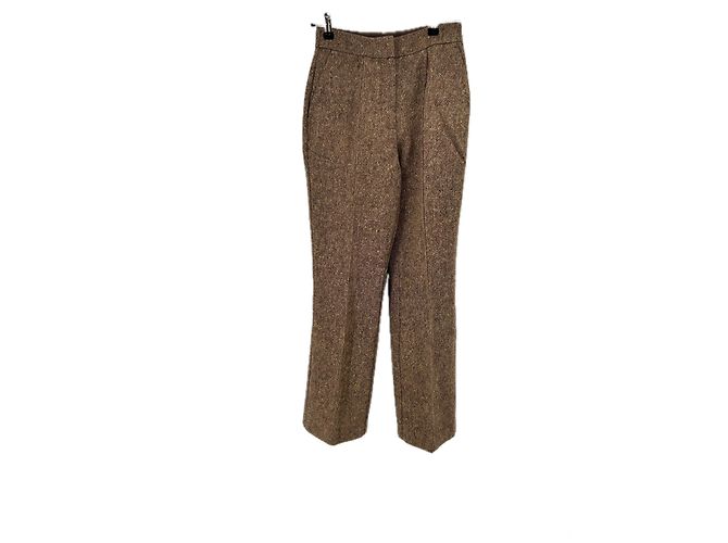 Autre Marque Pantalones marrones ALIGNE de viscosa Castaño