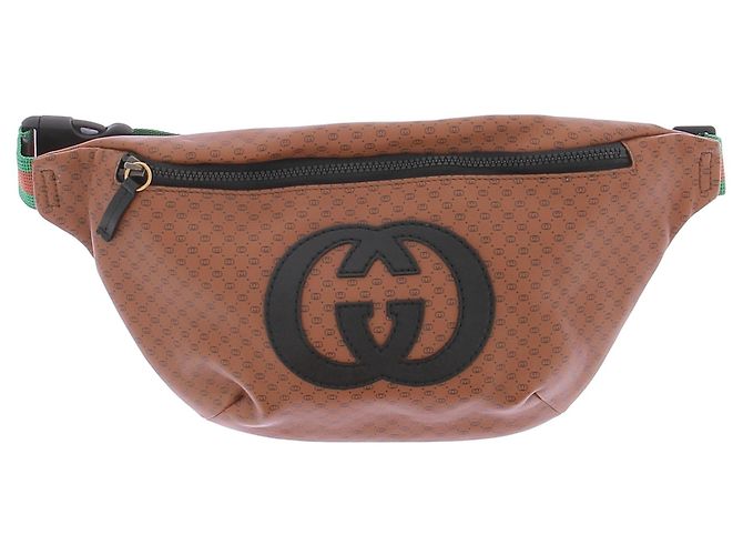 Sac banane Gucci en cuir marron