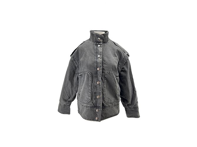 Jaqueta jeans cinza Liu.Jo com bordado