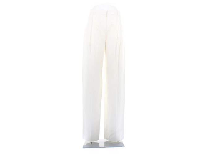 Pantalones Jacquemus blancos de viscosa