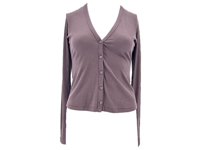 Autre Marque Camiseta de malha com mangas longas Roxo
