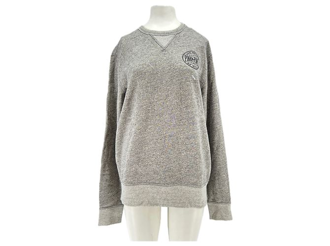 Ralph Lauren Pink Pony Pullover Grau Baumwolle S