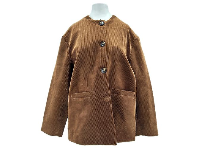 Autre Marque Cordjacke Braun
