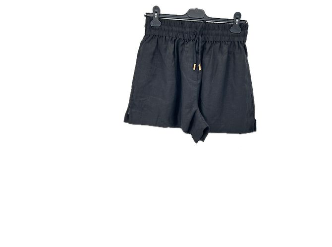 Autre Marque JETS AUSTRALIA Leinen Shorts Schwarz