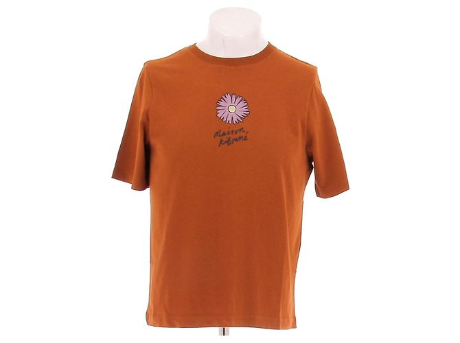 Autre Marque Camiseta de algodón naranja MAISON KITSUNÉ