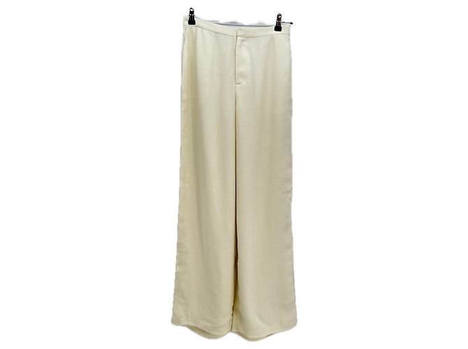 Autre Marque Pantalones CLEA Ecru de Algodón S Beige