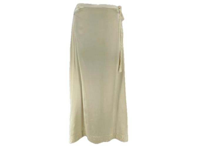 Autre Marque Saia longa de cetim branco VRG GRL