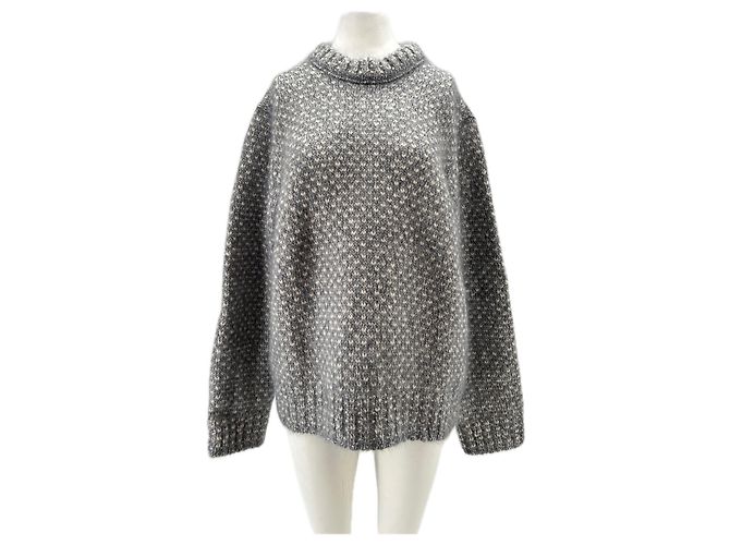 Heritage Grauer Wollpullover