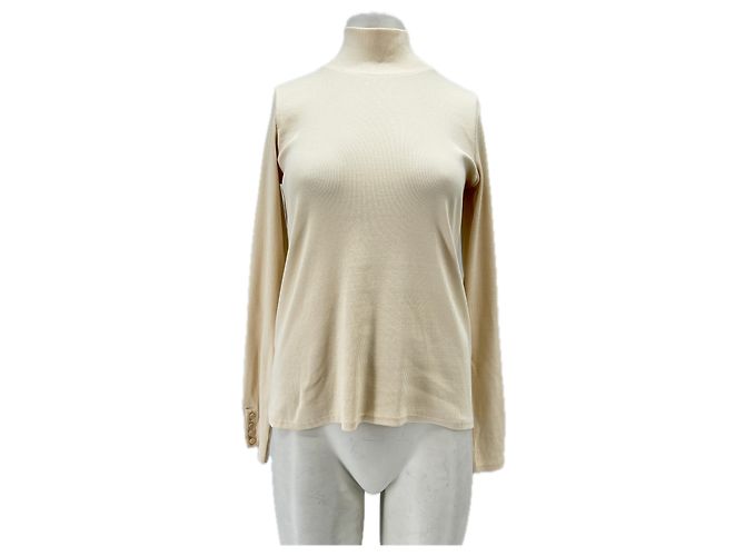 Cuello alto SéZane ecru de algodón Beige 