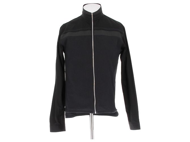 Camicia Dior nera in cotone con zip Nero 