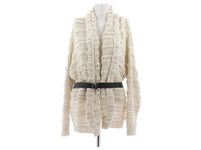 Brunello Cucinelli Strickjacke in Ecru Beige 
