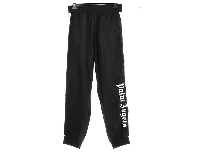 Calças pretas Palm Angels com logo Preto