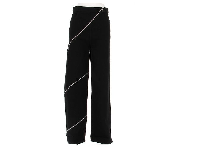 Jeans Alaïa negros con cremallera de algodón Talla 34