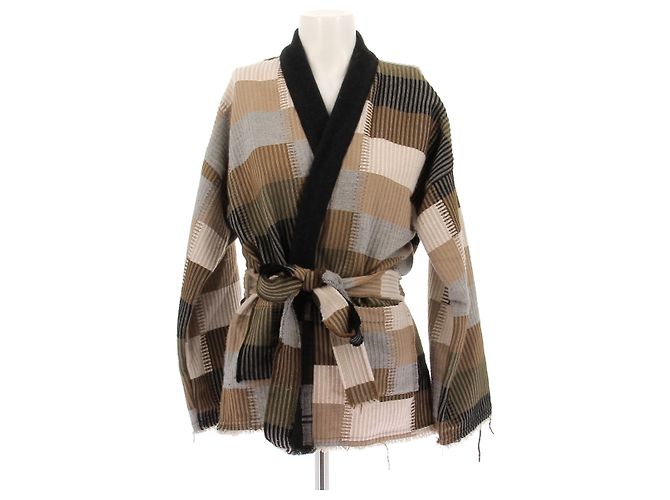 Autre Marque Cardigan aus Cashmere-Seiden-Mischung Braun