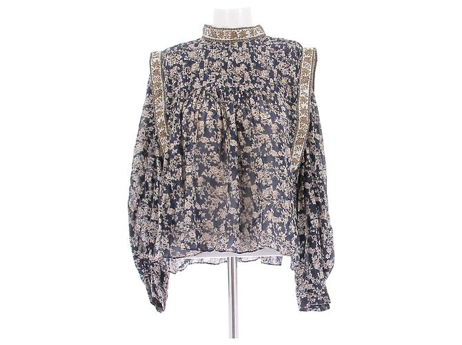 Isabel Marant Etoile Bluse mit Blumenmuster marineblau