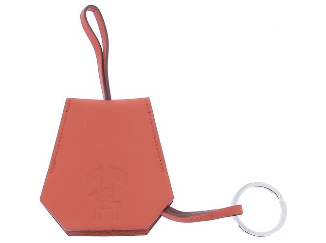 Ring Hermès Chaveiro de couro Marrom
