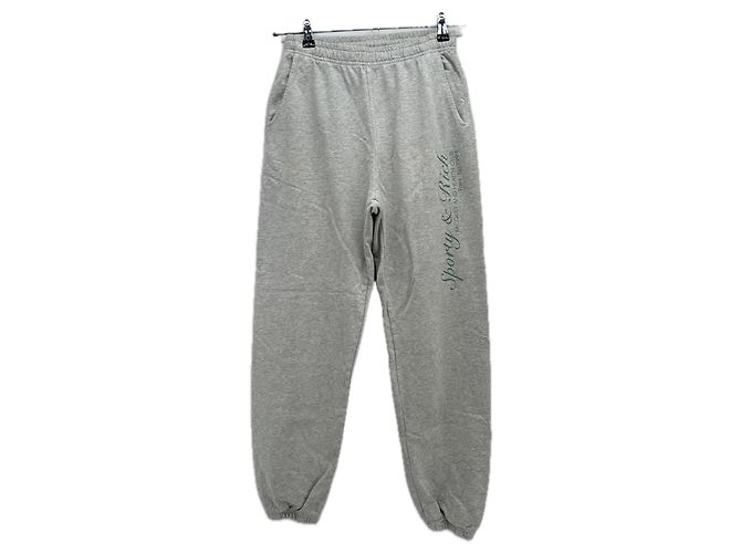 Autre Marque SPORTY & RICH Jogginghose Grau Baumwolle