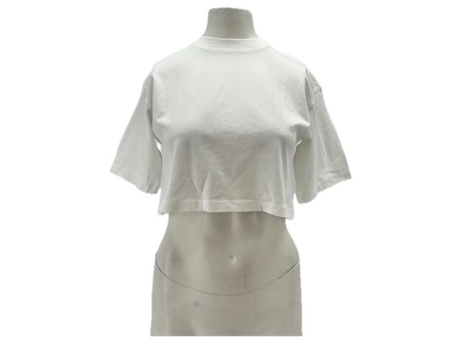 Autre Marque Crop top bianco GUPO LOULOU STUDIO