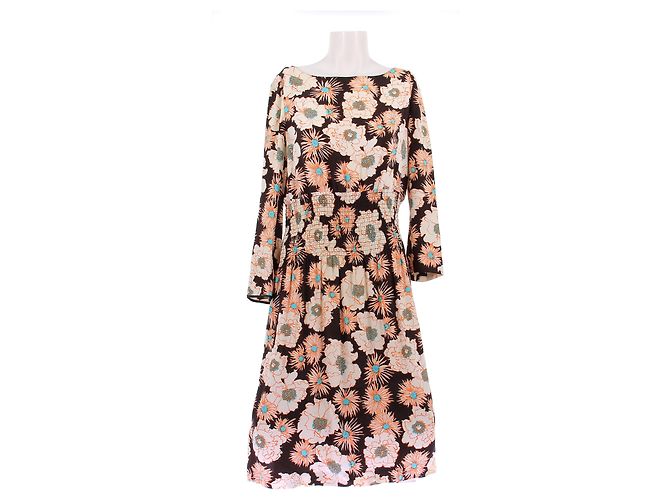 Prada Robe imprimée Brown