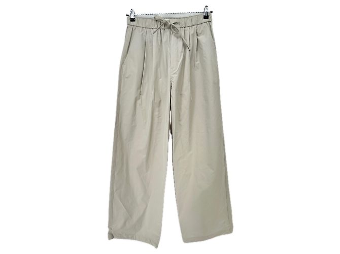 Autre Marque AMOMENTO Weite Hose Hellgrau