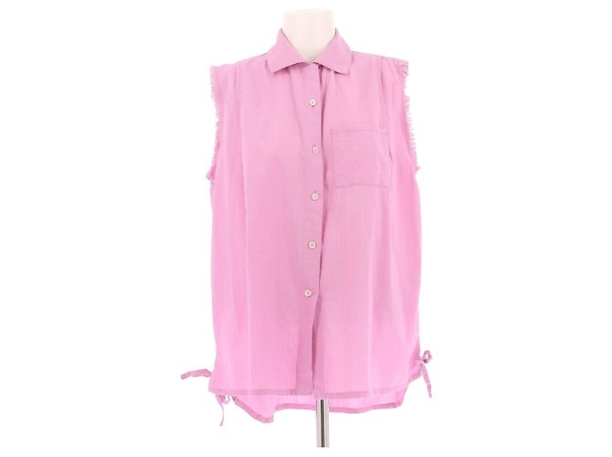 Camisa sin mangas rosa Loewe de algodón