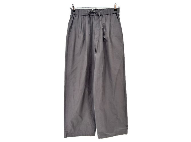 Autre Marque AMOMENTO Weite Hose Dunkelgrau