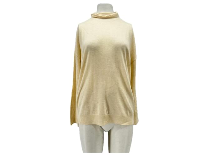 Mango Rollkragenpullover gelb 